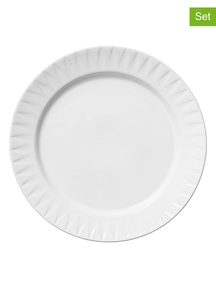 Sagaform Talerze obiadowe (4 szt.) w kolorze białym - Ø 27,5 cm rozmiar: onesize