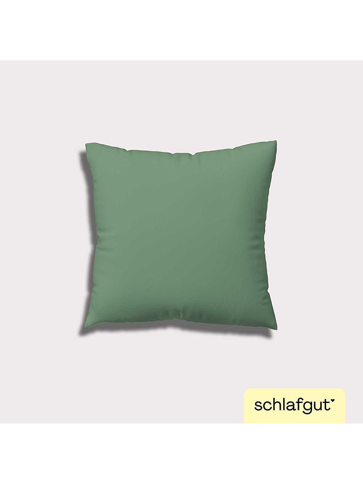 Schlafgut Poszewka "Easy Jersey" w kolorze zielonym na poduszkę rozmiar: 40x80 cm