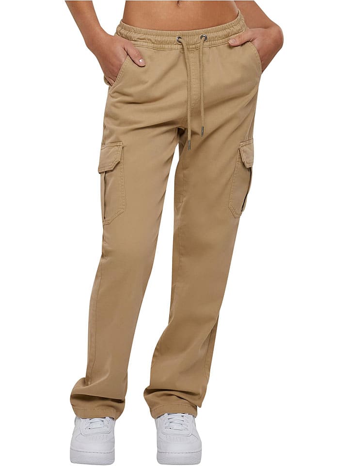 Urban Classics Bojówki w kolorze beżowym rozmiar: L