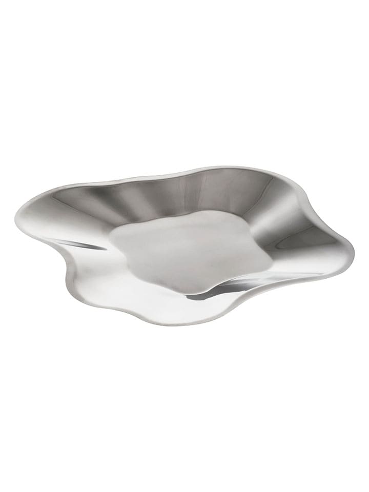 iittala Miska dekoracyjna "Aalto" w kolorze srebrnym - 49 x 50,4 cm rozmiar: onesize