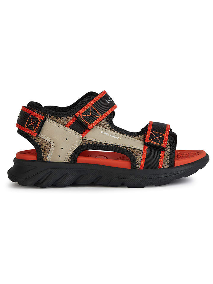 Geox Sandały "Airadyum" w kolorze beżowo-czerwono-czarnym rozmiar: 24