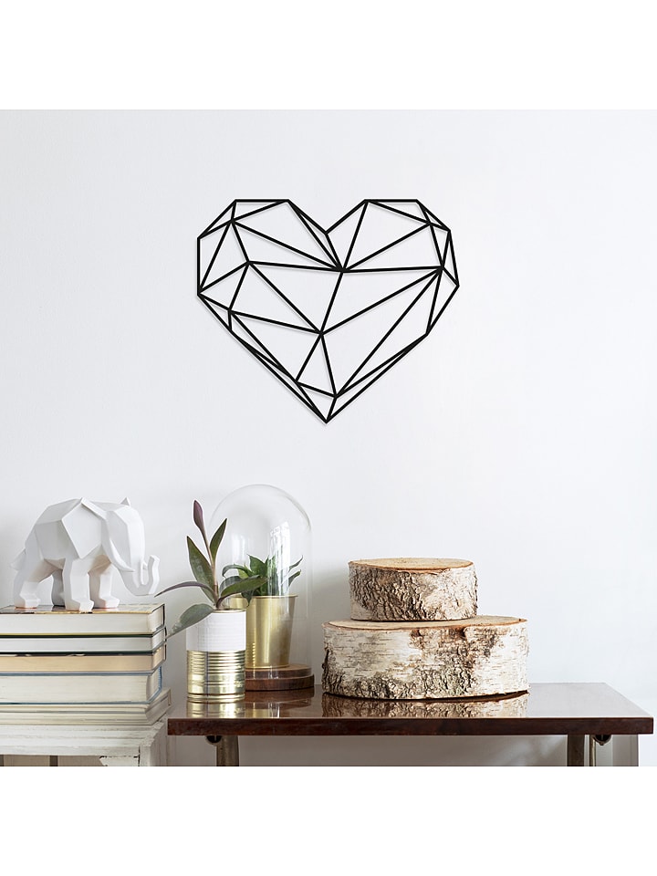ABERTO DESIGN Dekoracja ścienna "Heart" - 47 x 40 cm rozmiar: onesize