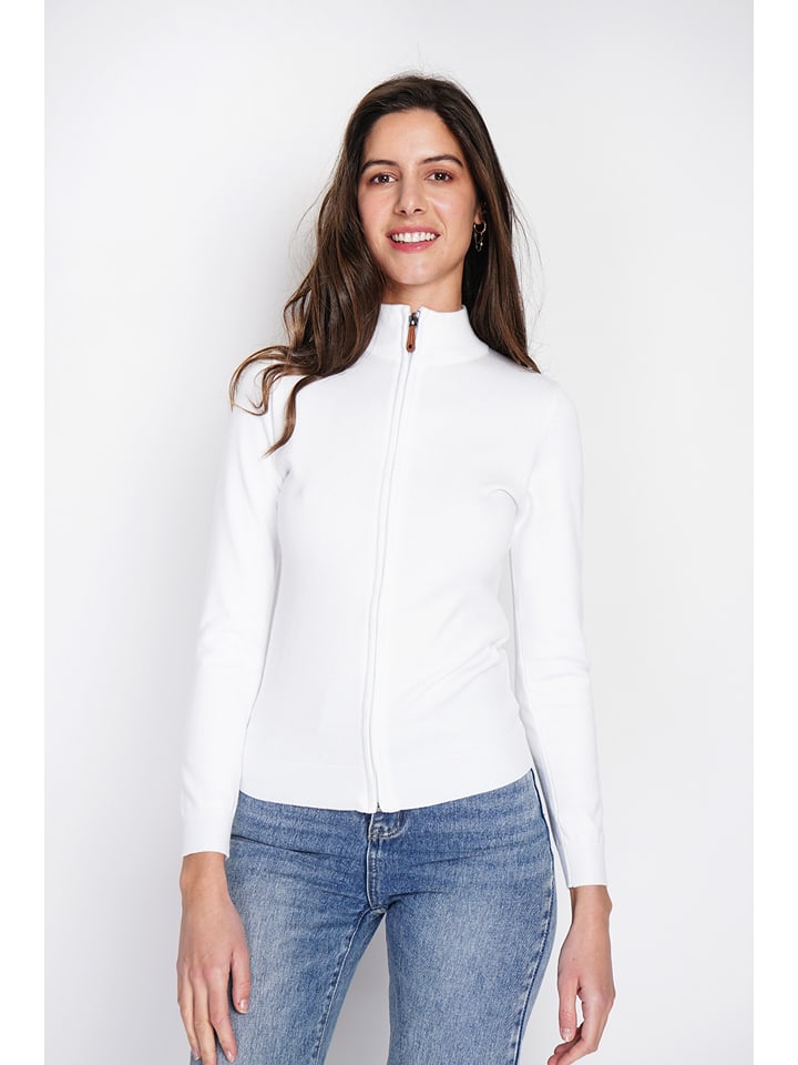 ASSUILI Kardigan w kolorze białym rozmiar: 42