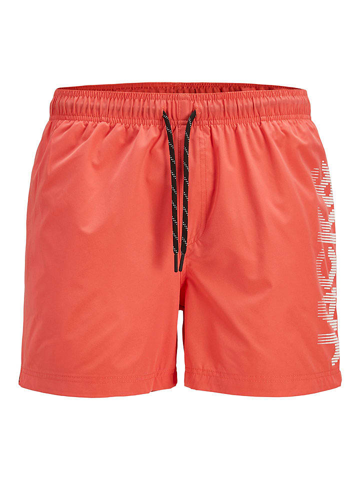 Jack & Jones Szorty kąpielowe "Maui" w kolorze koralowym rozmiar: M