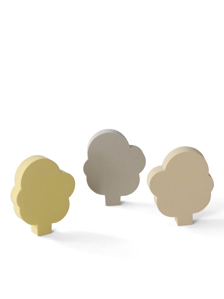 bObles Drzewa zabawkowe "Stockholm" w kolorze beżowym, żółtym i jasnoszarym - 0+ rozmiar: onesize