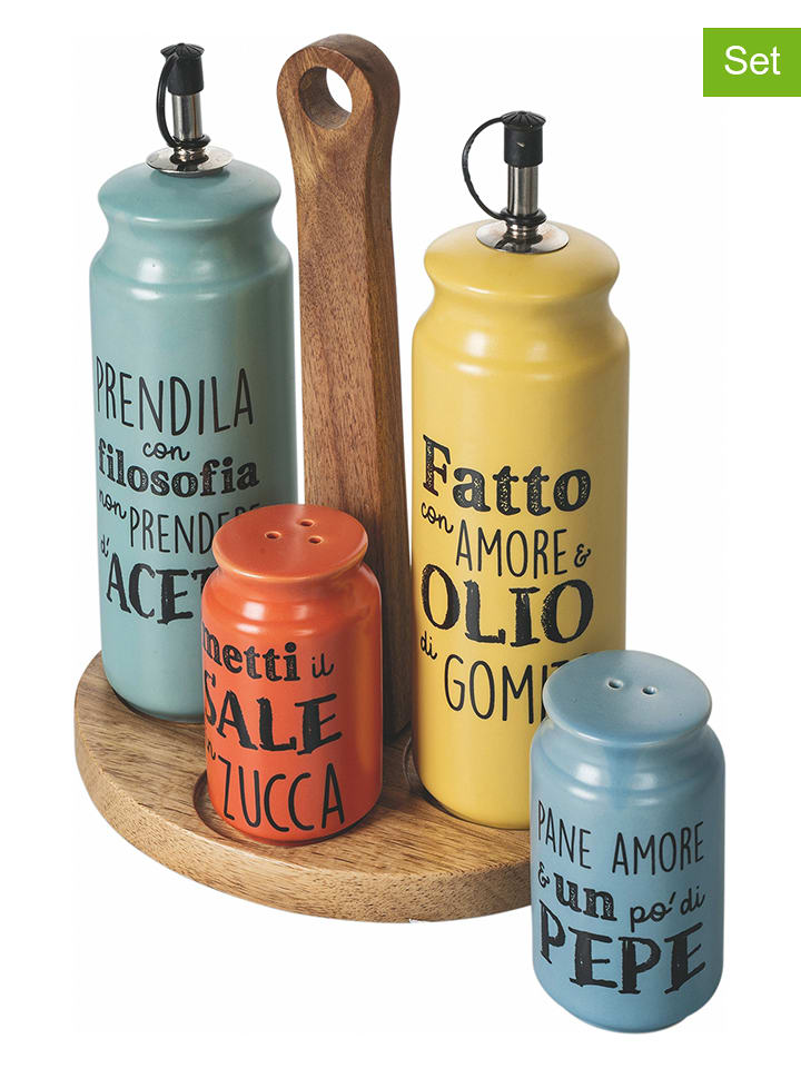 Villa d´Este 5-częściowy zestaw "Idea" w różnych kolorach do przypraw rozmiar: onesize