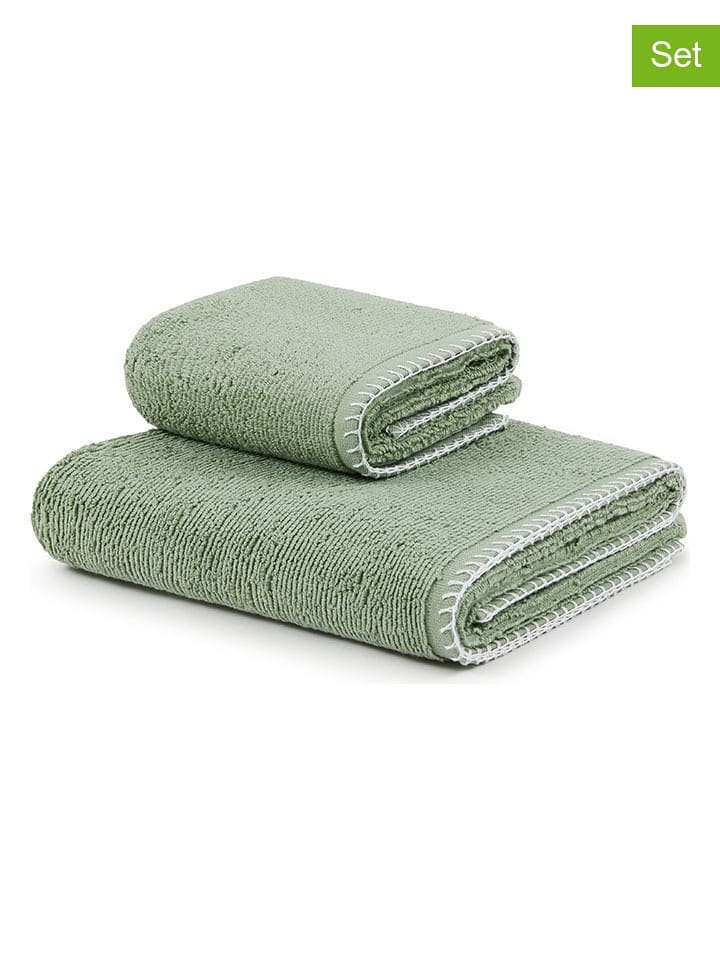 Lanerossi 2-częściowy zestaw ręczników w kolorze zielonym rozmiar: onesize