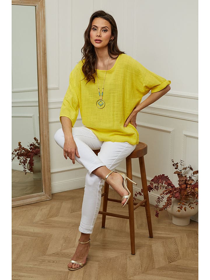 Fleur de Lin Bluzka "Guimauve" w kolorze żółtym rozmiar: S