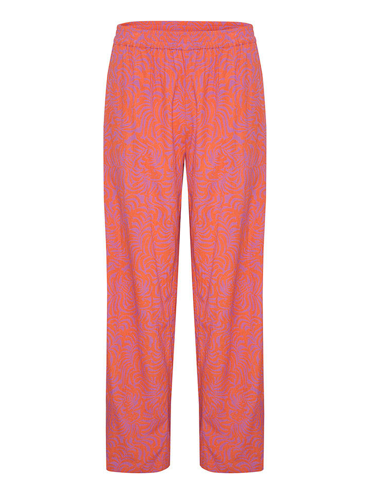 SAINT TROPEZ Spodnie w kolorze różowo-pomarańczowym rozmiar: S