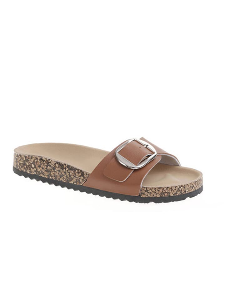 C'M Klapki w kolorze jasnobrązowym rozmiar: 39