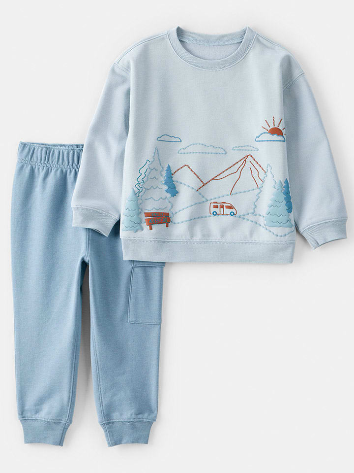 carter's 2-częściowy zestaw w kolorze błękitnym rozmiar: 92