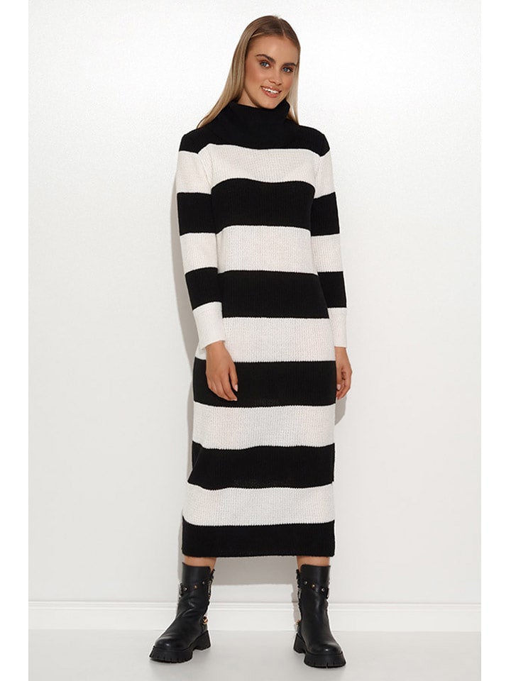 Makadamia Sukienka w kolorze czarno-kremowym rozmiar: onesize