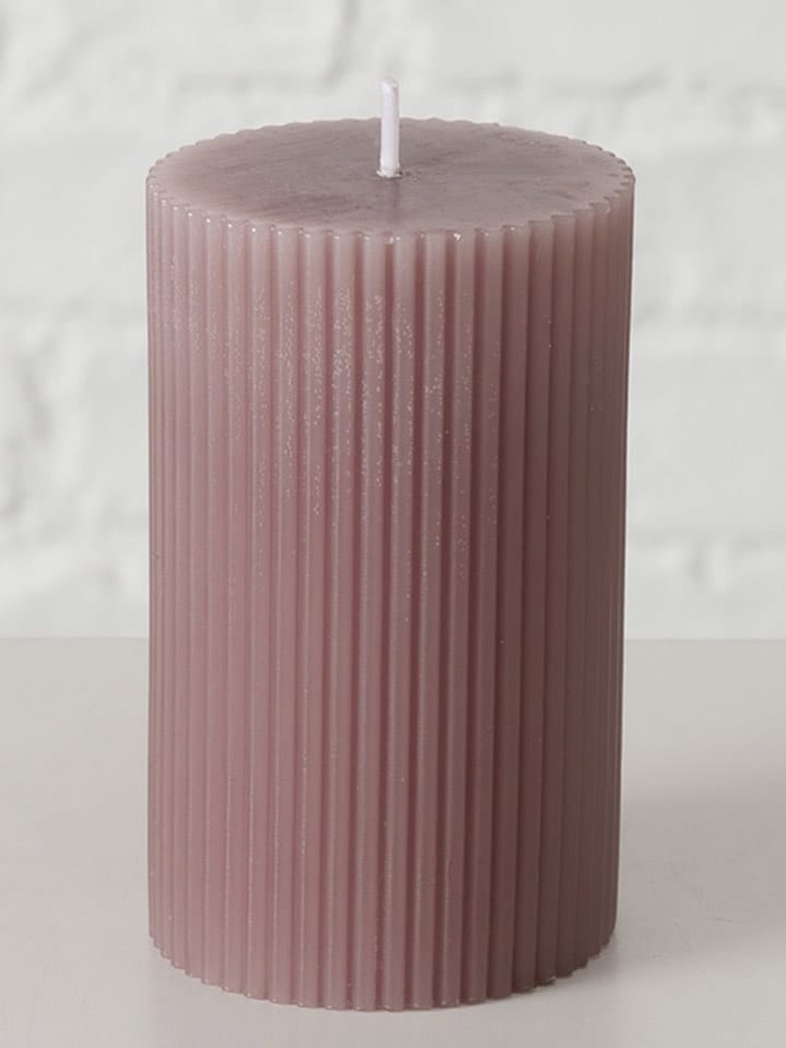 Boltze Świeca walcowa "Casual" w kolorze szarobrązowym - wys. 10 x Ø 6 cm rozmiar: onesize