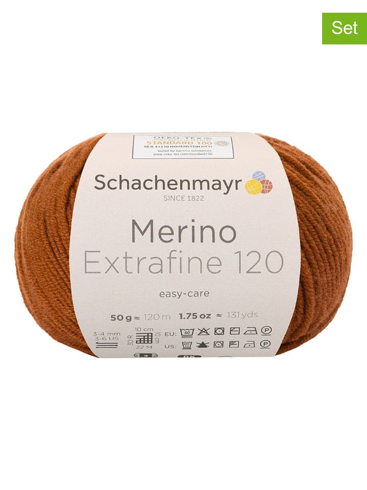 Schachenmayr since 1822 Przędza wełniana (10 szt.) w kolorze jasnobrązowym - 10 x 50 g rozmiar: onesize
