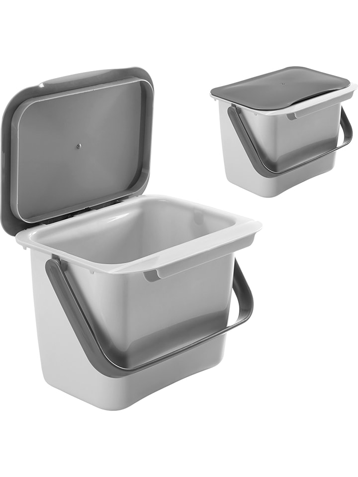 metaltex Kosz "Bin Tex" w kolorze szarym na śmieci - 25 x 19 x 20 cm rozmiar: onesize