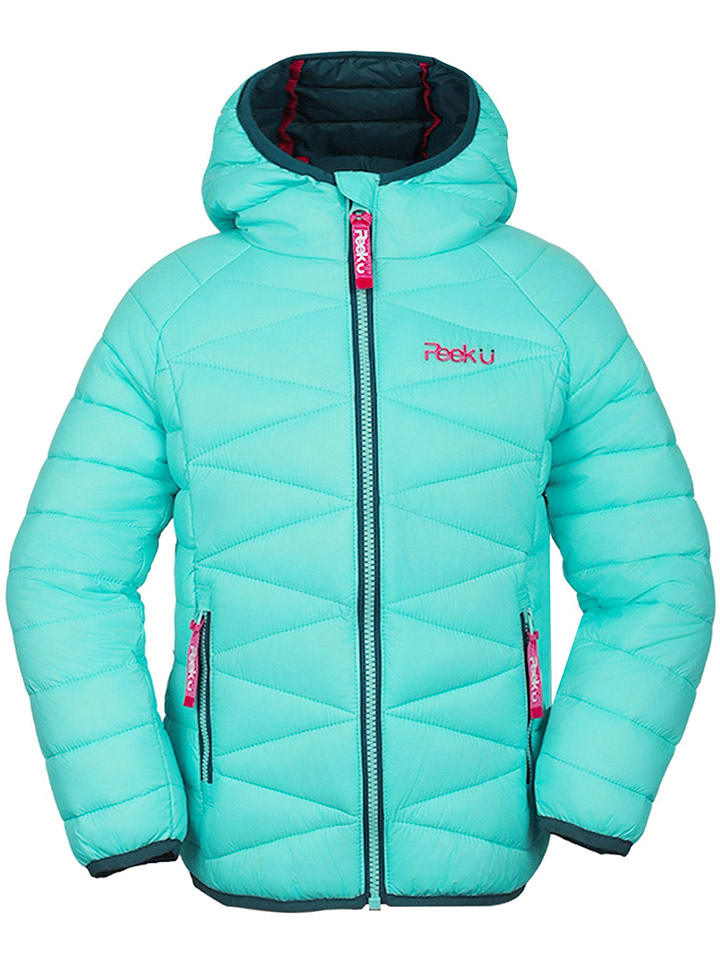 Peek U Całoroczna kurtka pikowana "Oceana" w kolorze turkusowym rozmiar: 122
