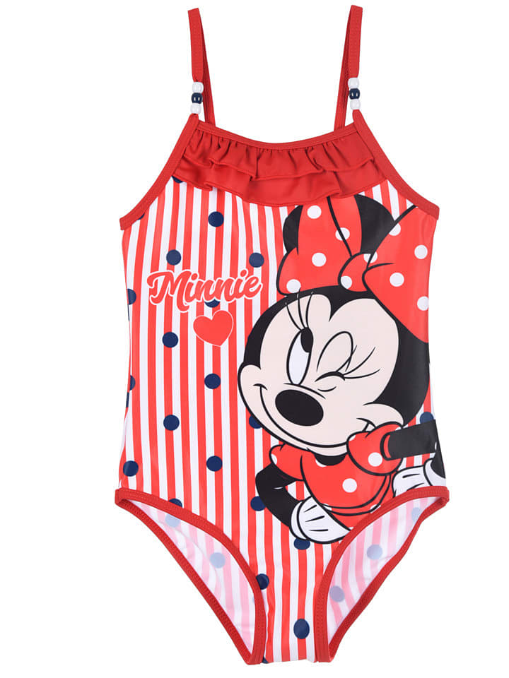 Disney Minnie Mouse Strój kąpielowy "Myszka Minnie" w kolorze czerwonym rozmiar: 128