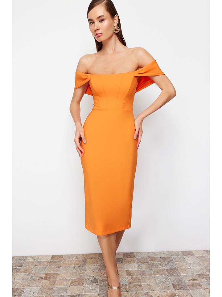 trendyol Sukienka w kolorze pomarańczowym rozmiar: 42