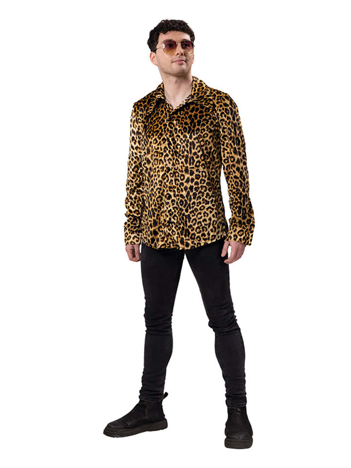 Party x People Koszula kostiumowa "80s" w kolorze jasnobrązowym rozmiar: 54