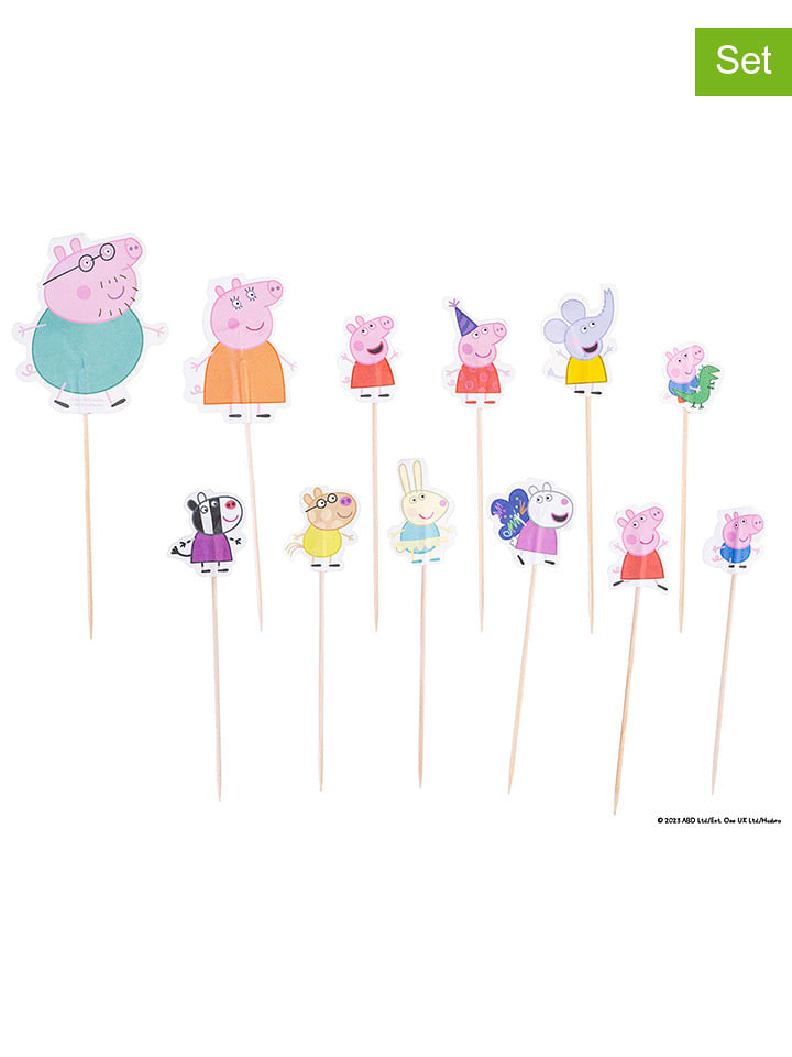 Dr. Oetker Wykałaczki imprezowe (48 szt.) "Peppa, Friends & Family" ze wzorem rozmiar: onesize