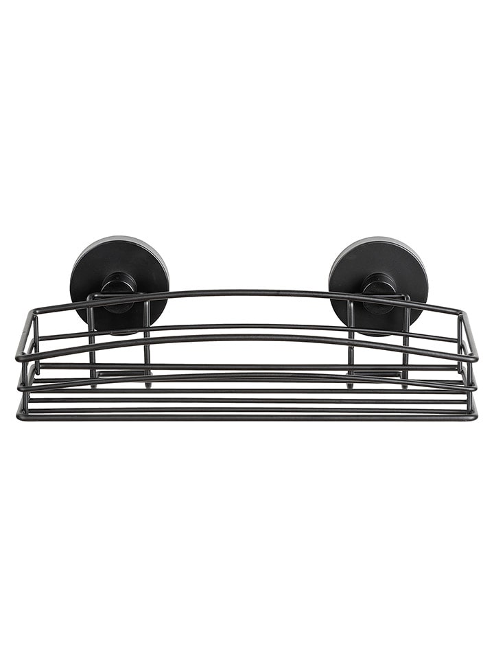 Wenko Półka prysznicowa "Vacuum-Loc Bari" w kolorze czarnym - 26 x 6,5 x 14 cm rozmiar: onesize