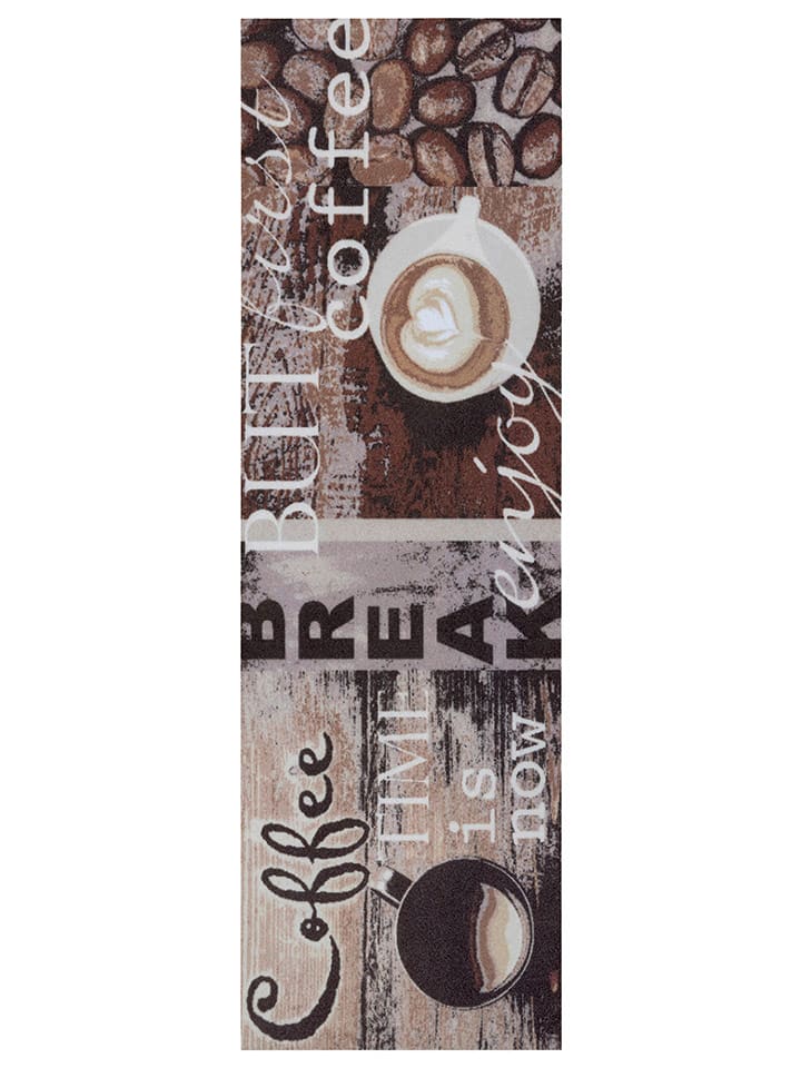 Hanse Home Chodnik kuchenny "Enjoy Coffee" w kolorze jasnobrązowym rozmiar: 50x150 cm