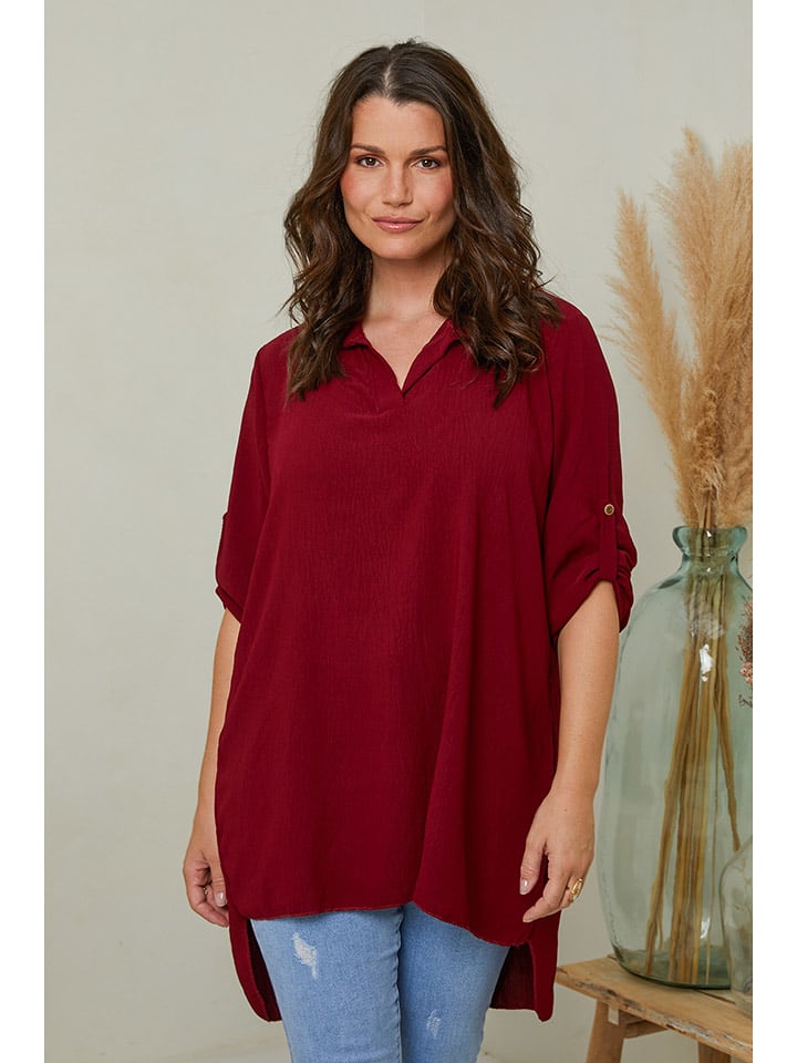 Curvy Lady Bluzka w kolorze bordowym rozmiar: 48/50
