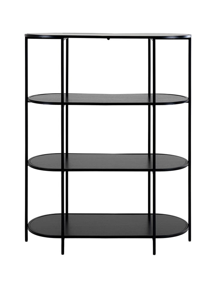 House Nordic Regał stojący w kolorze czarnym - 85 x 111 x 36 cm rozmiar: onesize