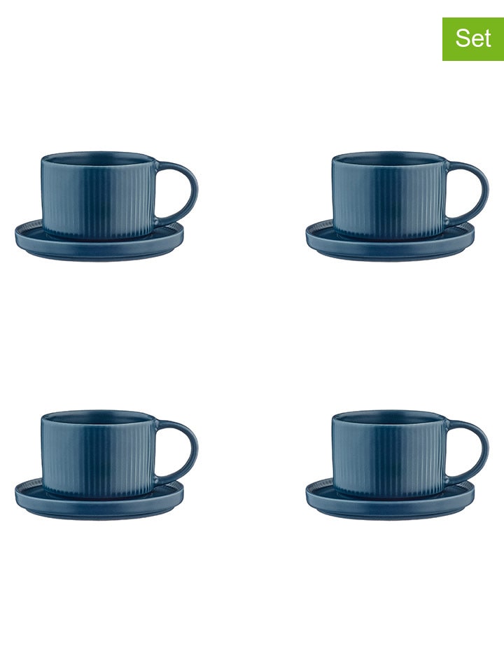 Björn Filiżanki (4 szt.) "Scandi" w kolorze granatowym - 150 ml rozmiar: onesize
