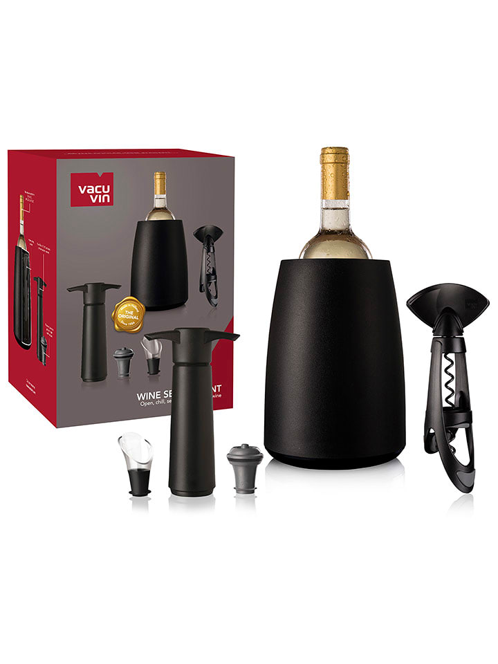 Vacu Vin 5-częściowy zestaw "Elegant" w kolorze czarnym rozmiar: onesize