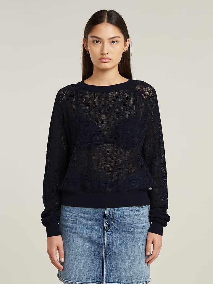 G-Star Sweter w kolorze granatowym rozmiar: S