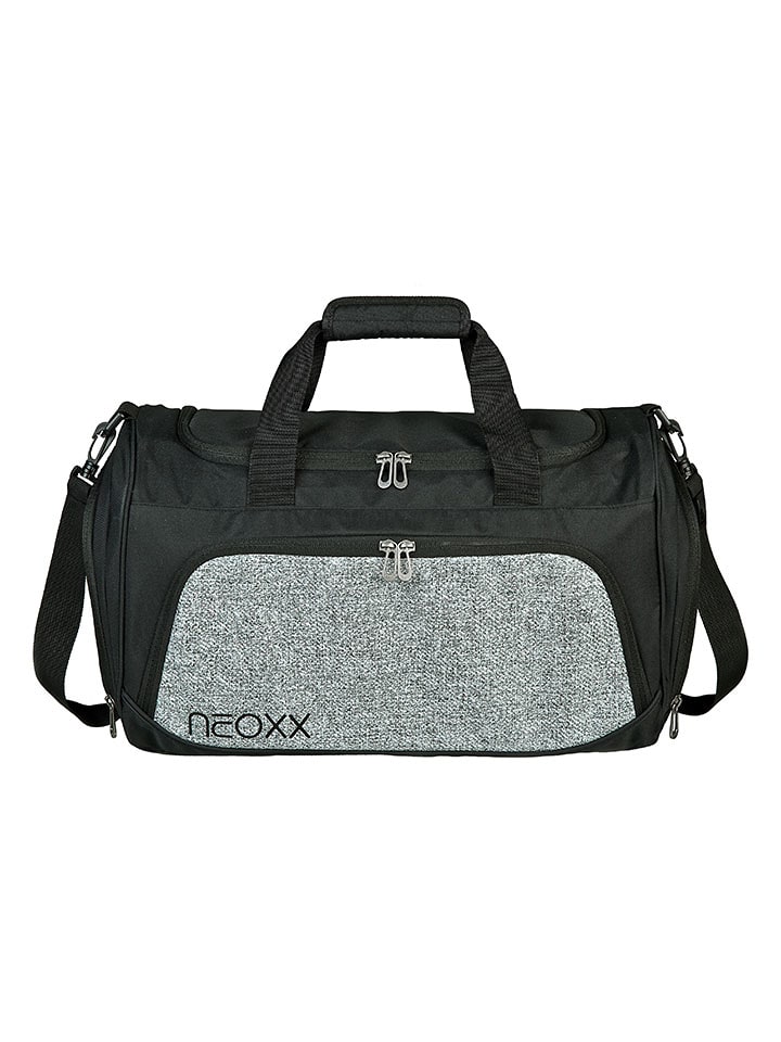 neoxx Torba sportowa "Wool the World" w kolorze szaro-czarnym - 43,5 x 26 x 24 cm rozmiar: onesize