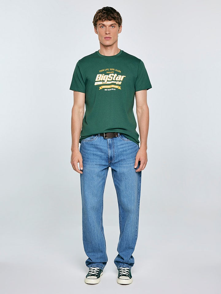 BIG STAR Koszulka "Briss" w kolorze zielonym rozmiar: L