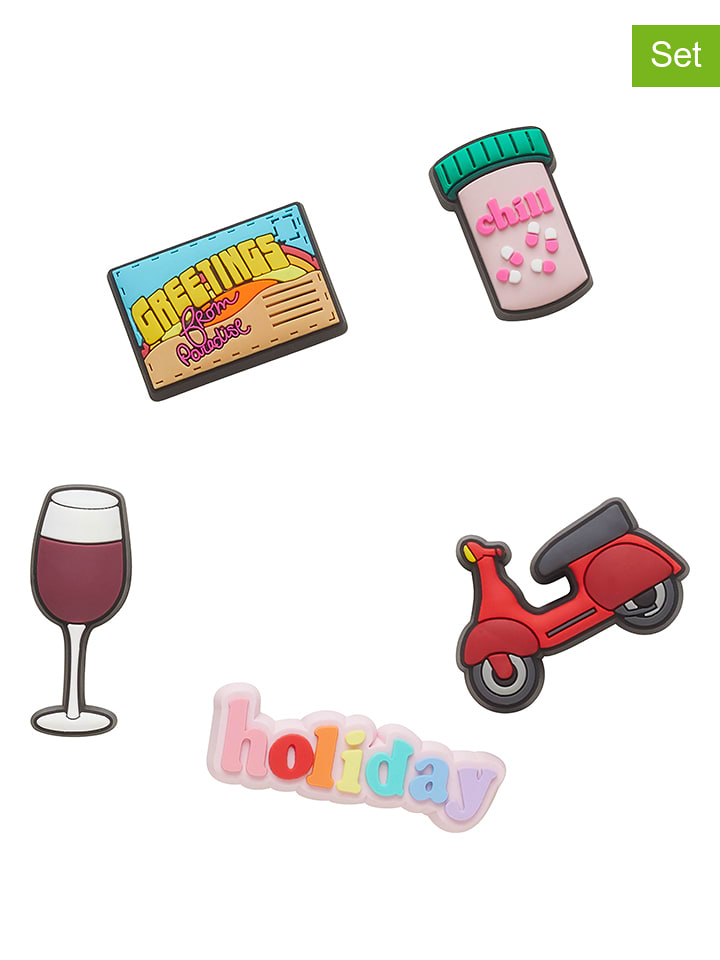 Crocs Kolorowe przypinki (5 szt.) "Jet Setter" na buty rozmiar: onesize