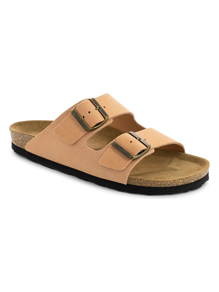 Sunbay Skórzane klapki "Trefle" w kolorze jasnoróżowym rozmiar: 42