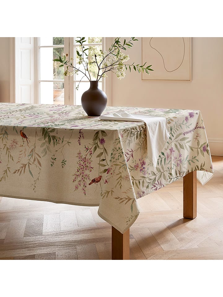 Mint Rugs Obrus "Natural Mariela" w kolorze kremowo-zielono-jasnoróżowym rozmiar: 155x300 cm