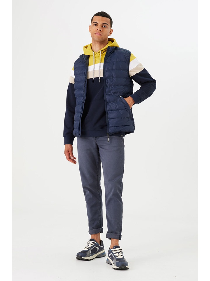 Garcia Kamizelka pikowana w kolorze granatowym rozmiar: L