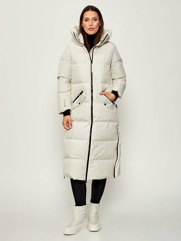 Woolrich Płaszcz puchowy "GTX" w kolorze kremowym rozmiar: S