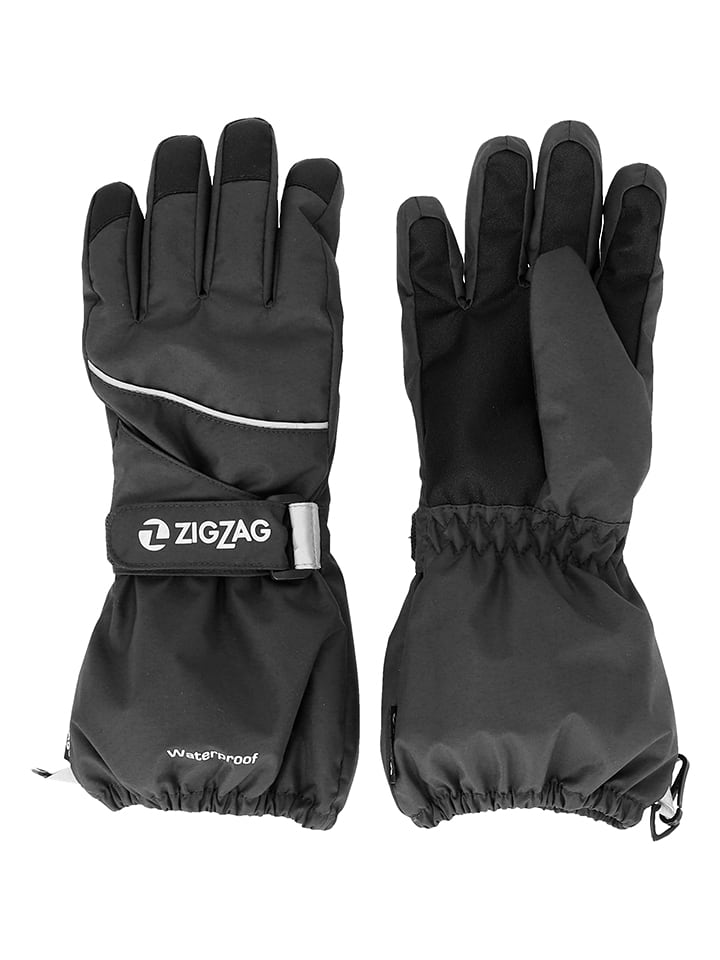 Zigzag Rękawiczki narciarskie "Kempston" w kolorze czarnym rozmiar: 152/158
