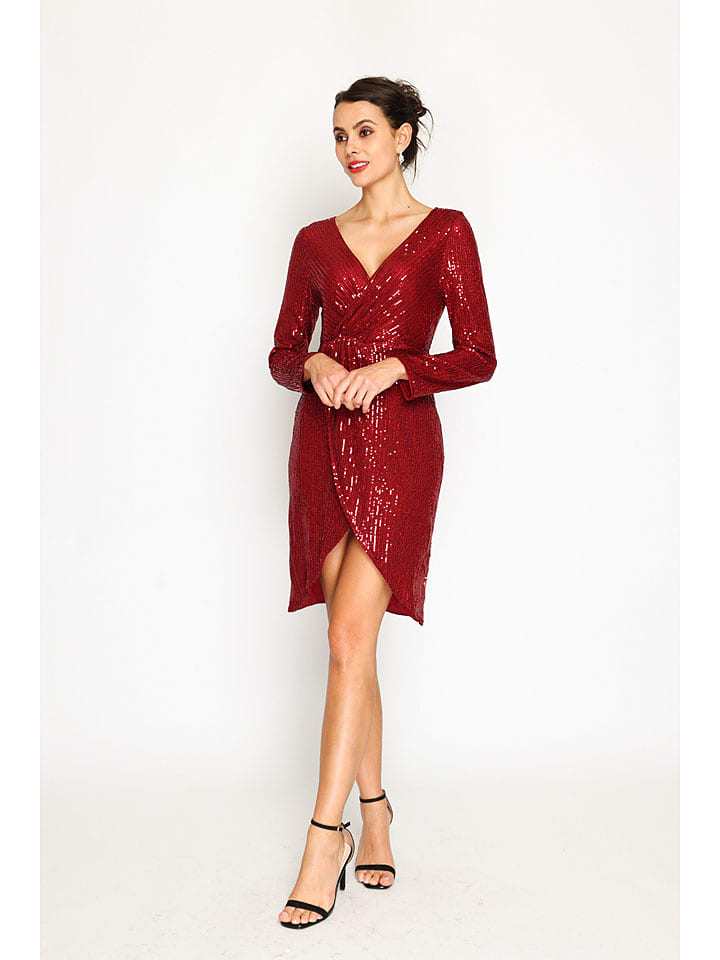 ASSUILI Sukienka w kolorze bordowym rozmiar: 36