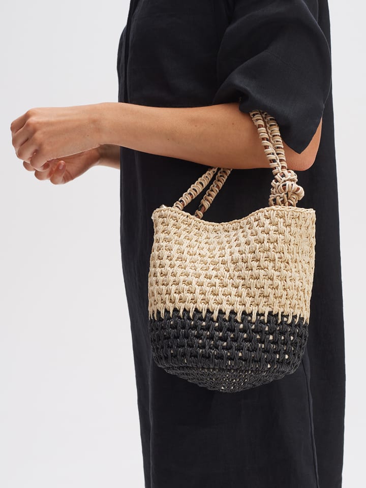 OPUS Torebka w kolorze beżowo-czarnym - 15 x 18 x 10 cm rozmiar: onesize