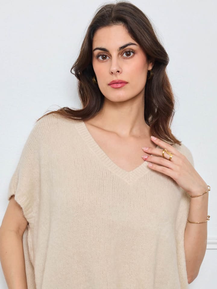 CXL by Christian Lacroix Sweter w kolorze beżowym rozmiar: onesize