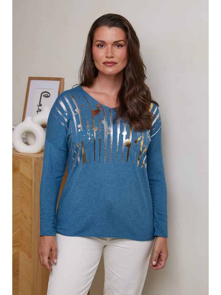 Curvy Lady Sweter w kolorze niebieskim rozmiar: 48/50