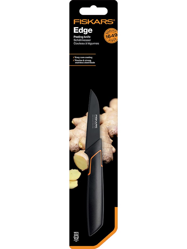 Fiskars Nóż "Edge" w kolorze czarnym do obierania - dł. 20 cm rozmiar: onesize