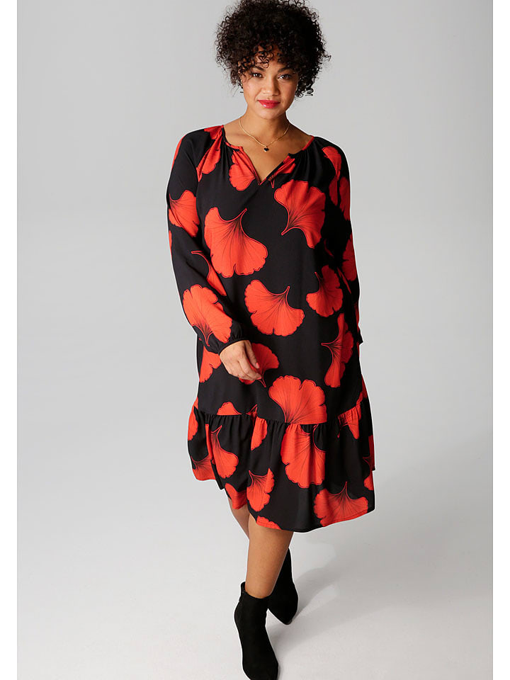 Aniston Sukienka w kolorze czarno-czerwonym rozmiar: 46