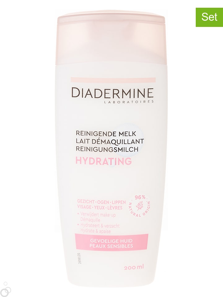 DIADERMINE Mleczka oczyszczające (3 szt.) "Hydrating" - po 200 ml rozmiar: onesize