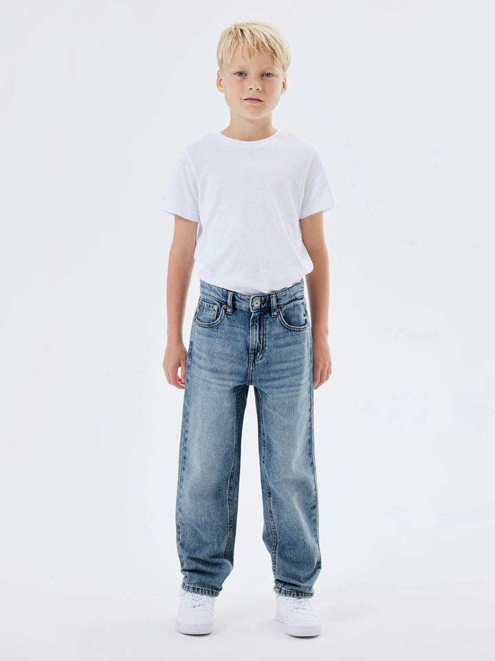 name it Dżinsy "Ryan" - Comfort fit - w kolorze błękitnym rozmiar: 146