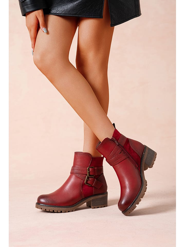 Foreverfolie Botki w kolorze czerwonym rozmiar: 41