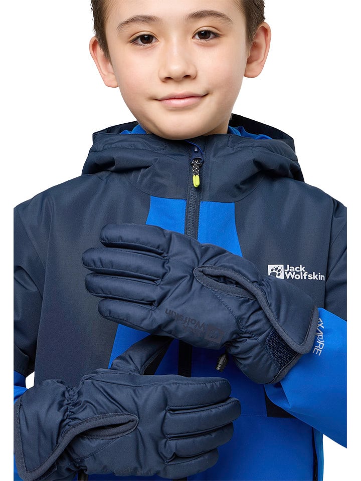 Jack Wolfskin Rękawiczki funkcyjne "Easy Entry" w kolorze granatowym rozmiar: 140