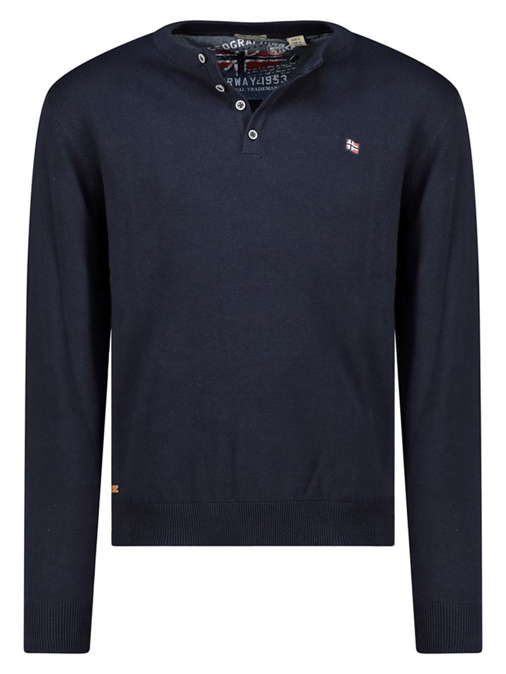 Geographical Norway Sweter "Fraser" w kolorze granatowym rozmiar: XXL